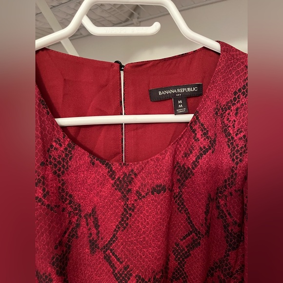 Women's Red Snake Print Dress - Picture 3 of 4